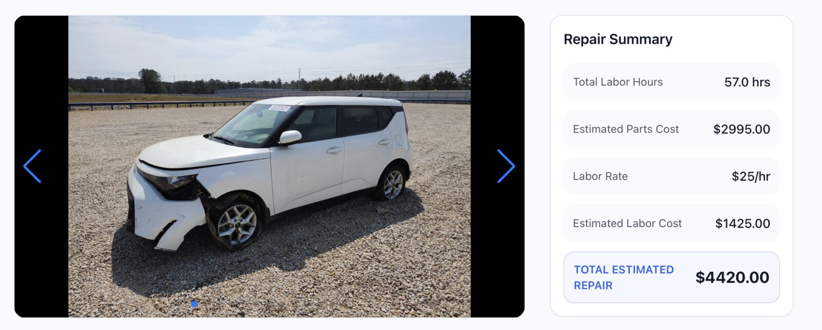Photo-Based Repair Summary